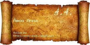 Ámon Anna névjegykártya