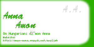 anna amon business card